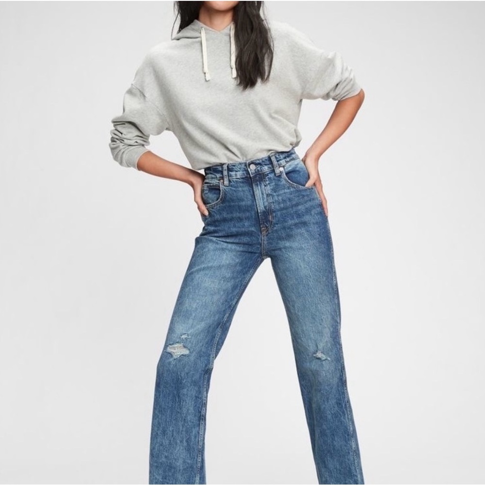 GAP Vintage High Rise Flare Blue Women's Jeans Size 14